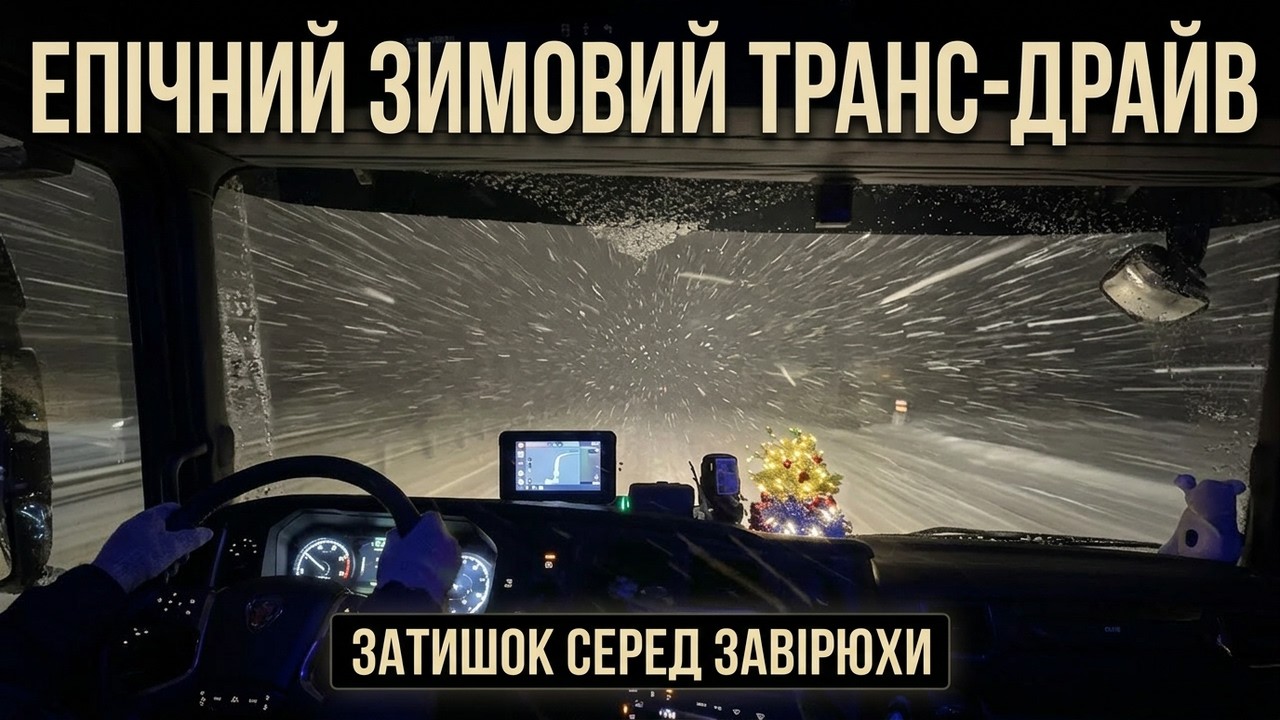 Зимовий нічний драйв Транс-мікс | Winter Night Drive Trance Mix | Truck POV