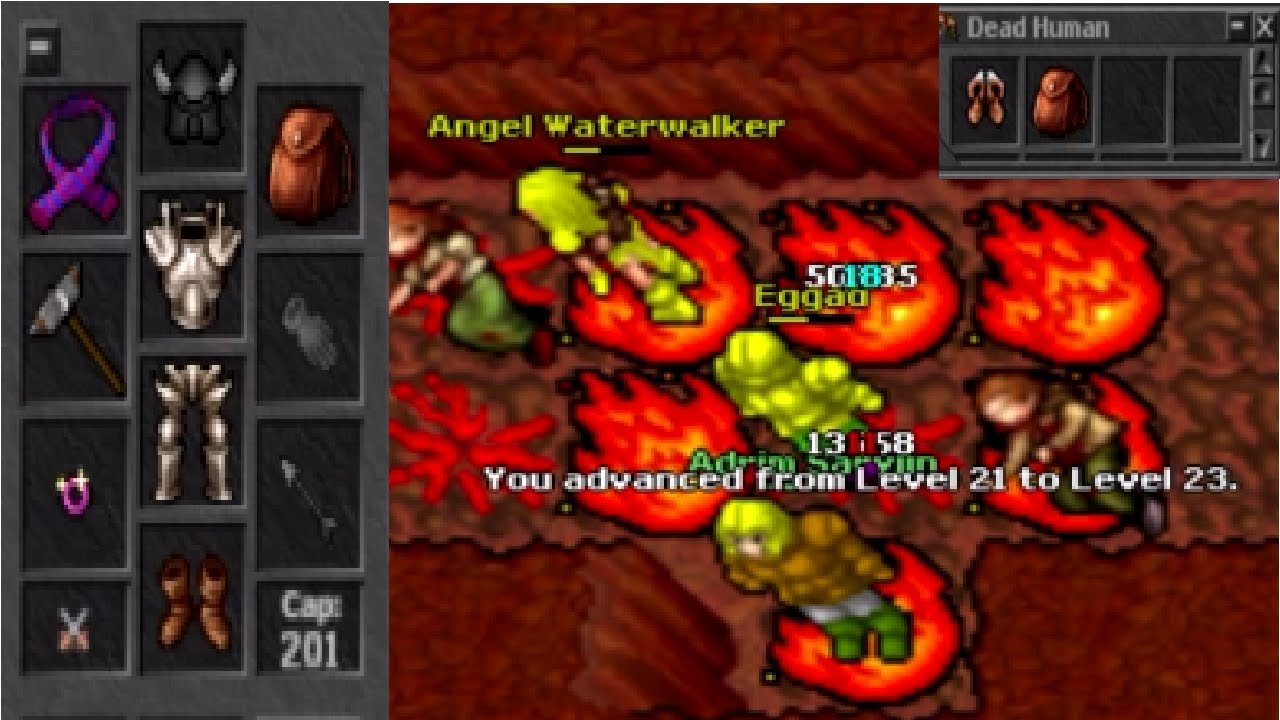 Old Tibia - UH Trap in Thais Sewers (Inferna 2005 7.4)