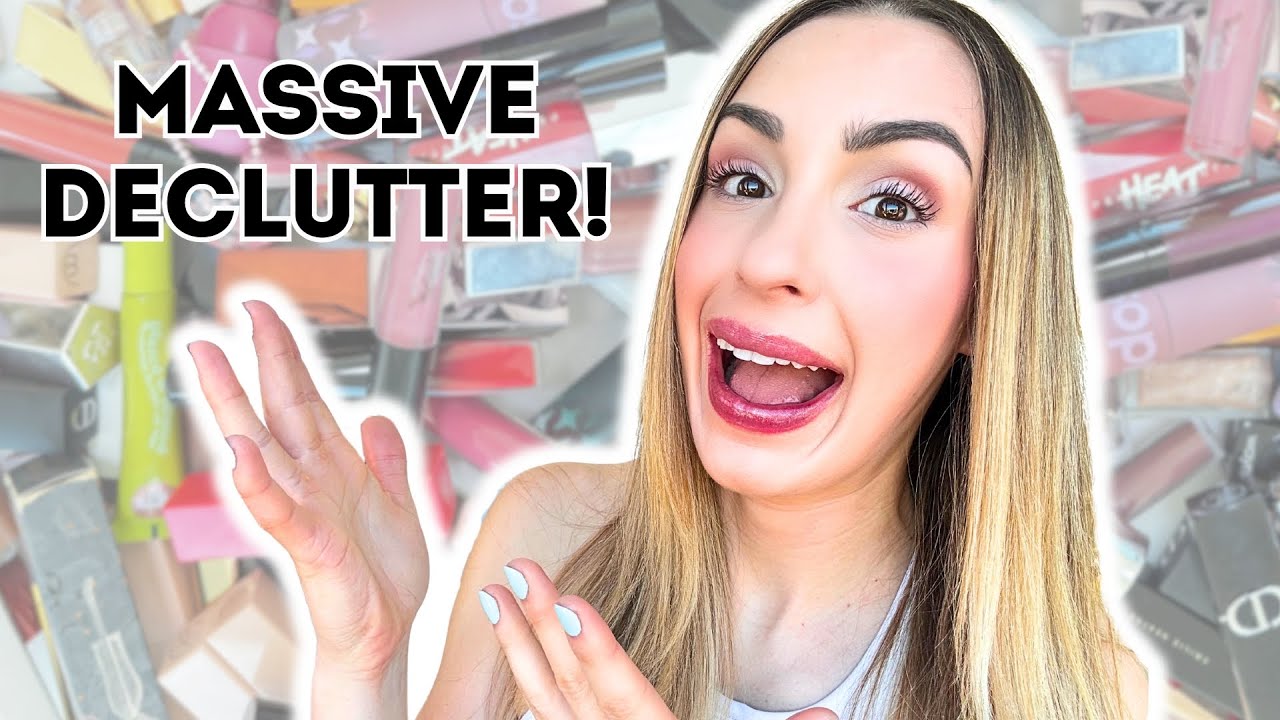 RUTHLESS & RELAXING lip product DECLUTTER 😬 WOW I needed this...