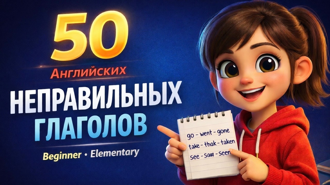 50 Неправильных Глаголов Английского Языка с Произношением | Выучи за 10 минут!