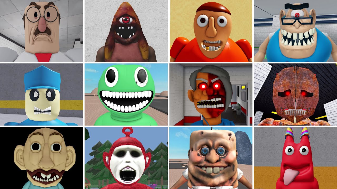 Hungry Tubbies - Alphabet A - Garten Of Banban in Roblox Creepbob, Mr Ugly, Toby, Stinky, Nightmare