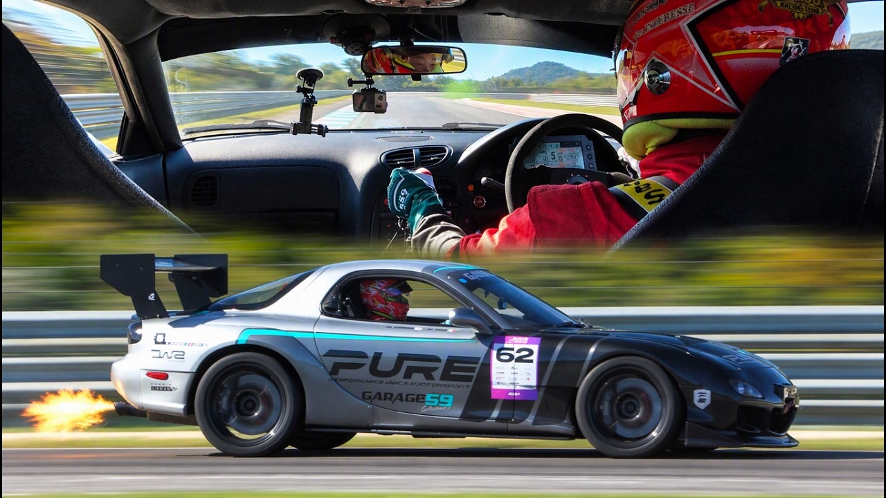 Max Orido Onboard a 4-Rotor 26B powered Mazda RX-7 FD3S with HKS Sequential Gearbox!