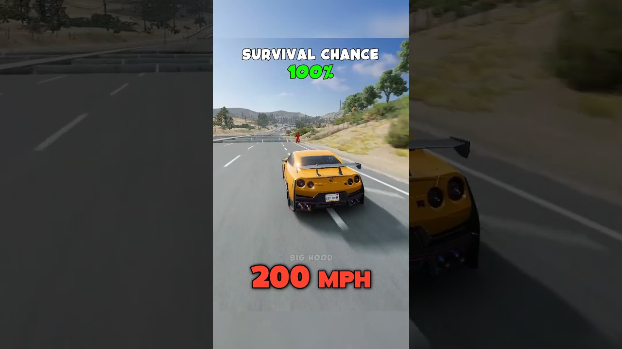 Is there a safe speed for this Nissan GT-R? 😵 #beamngdrive #beamng #gaming