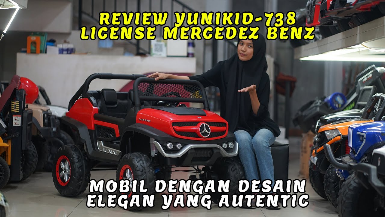 YUNIKID 738 DENGAN DESAIN ELEGAN INI SUDAH LICENSE MERCEDEZ BENZ, MOBILAN AKI YANG AUTHENTIC