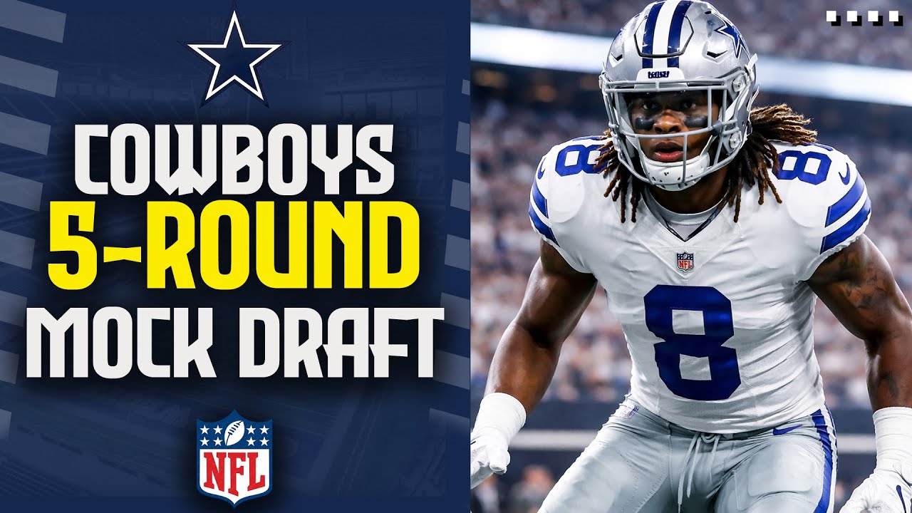 Dallas Cowboys 5 Round Mock Draft With Trade Scenario | Cowboys Draft 2026   HD 1080p