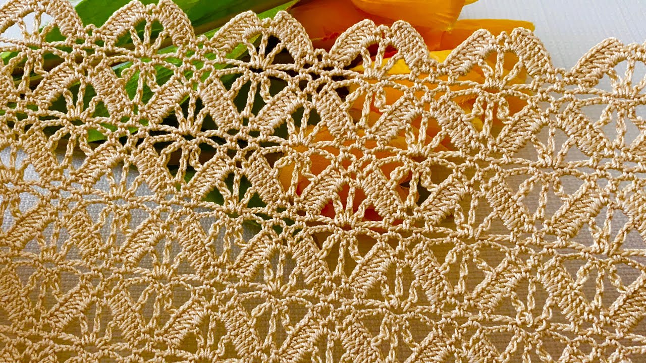 Incredibly Beautiful‼️Crochet Tile Patterned Multi-Purpose Blouse, Shawl, Runner Model