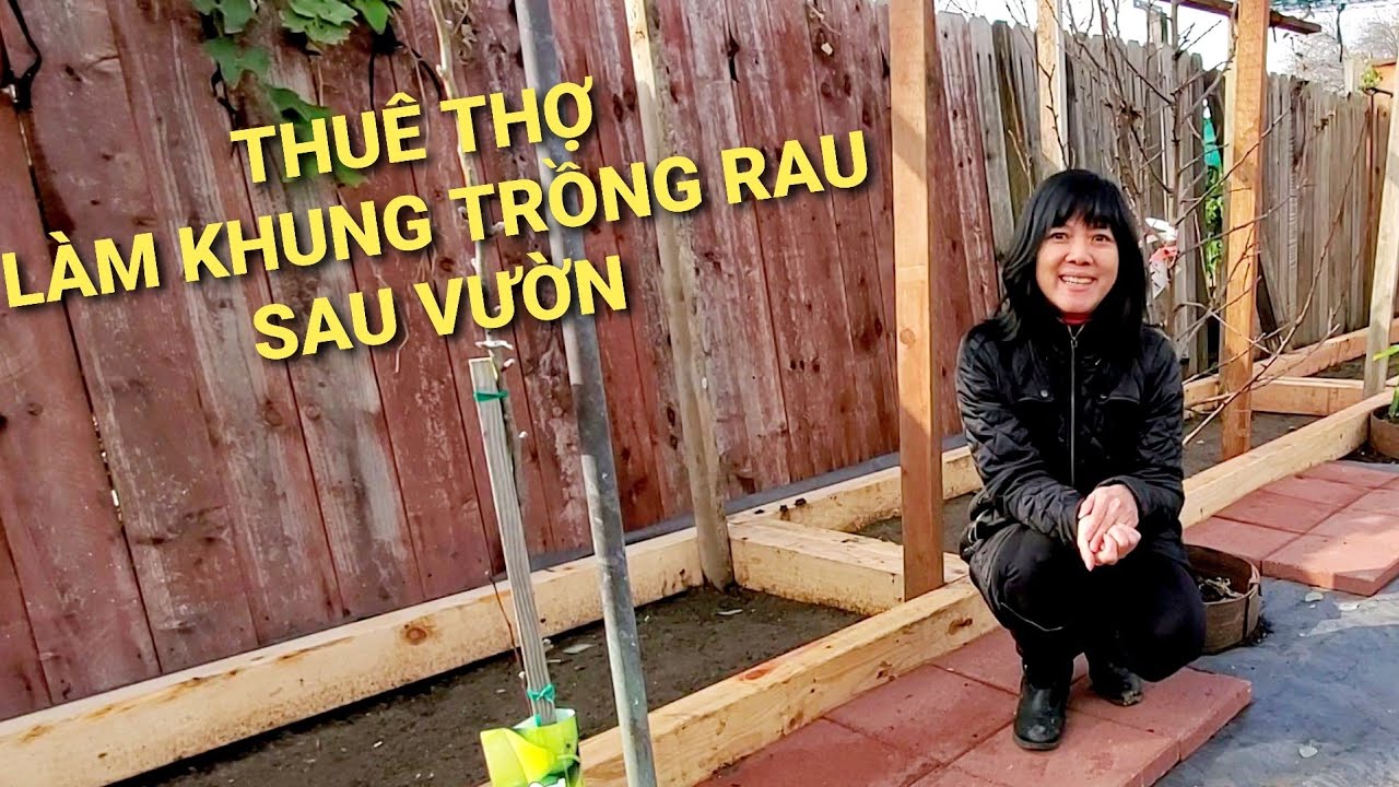 Làm vườn ở Mỹ. Đi Home Depot Mua Gỗ Về Làm Khung Trồng Rau Trái. Người Việt ở Bắc Cali
