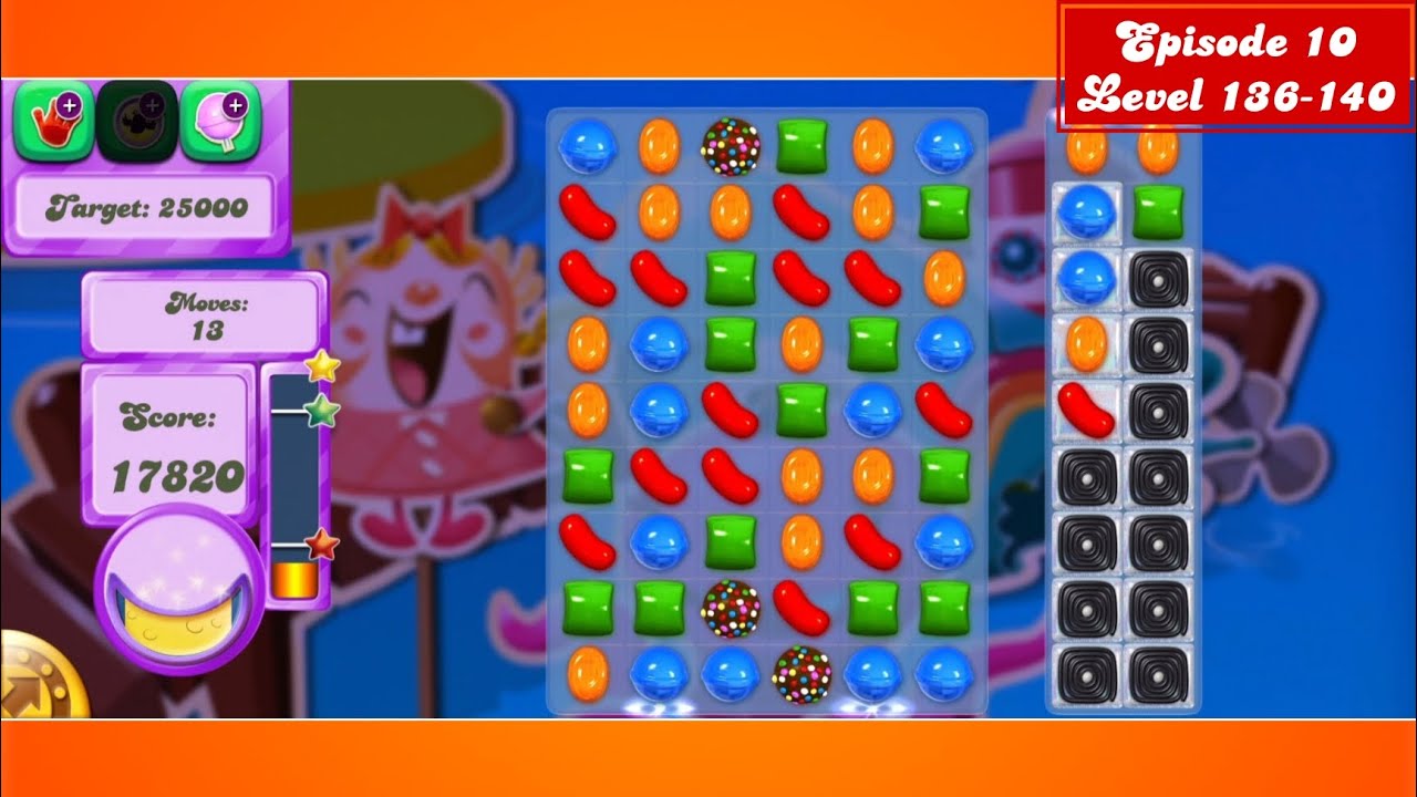 CANDY CRUSH SAGA - DREAMWORLD E10 LEVEL 136-140 FULL GAMEPLAY