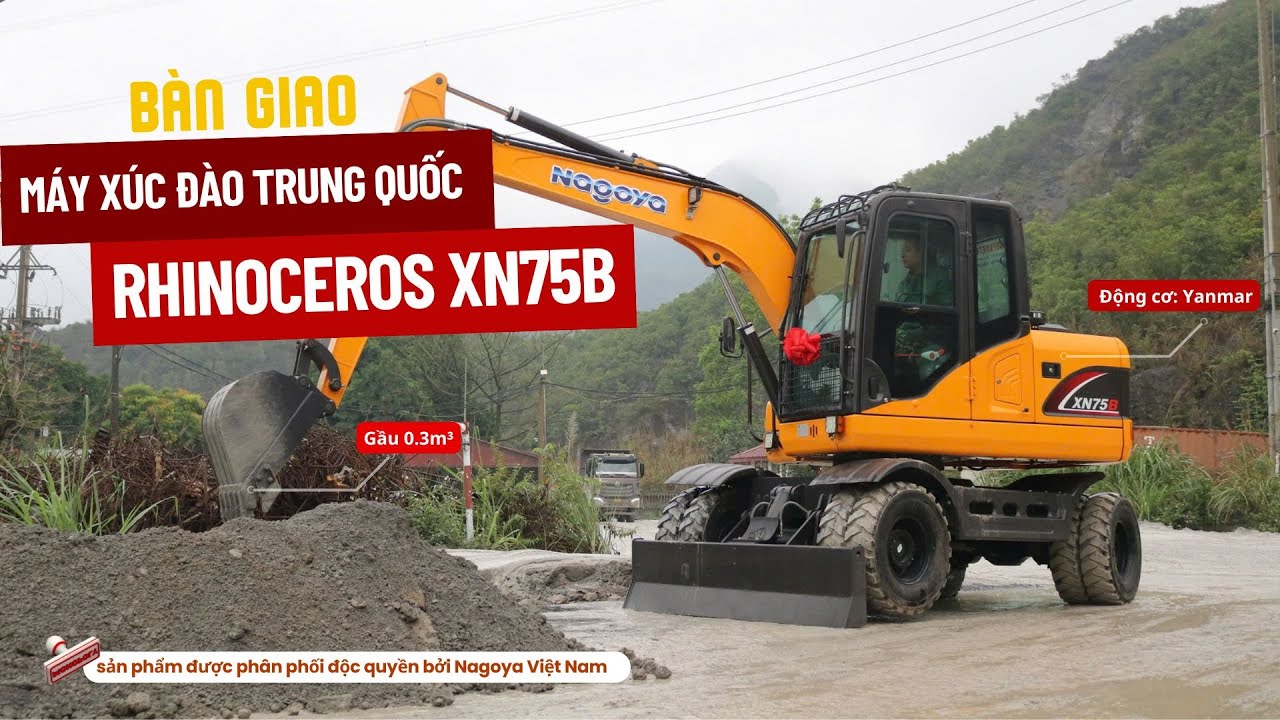 🚜 Kh&aacute;m ph&aacute; sức mạnh của m&aacute;y x&uacute;c đ&agrave;o Trung Quốc &ndash; Rhinoceros XN75B