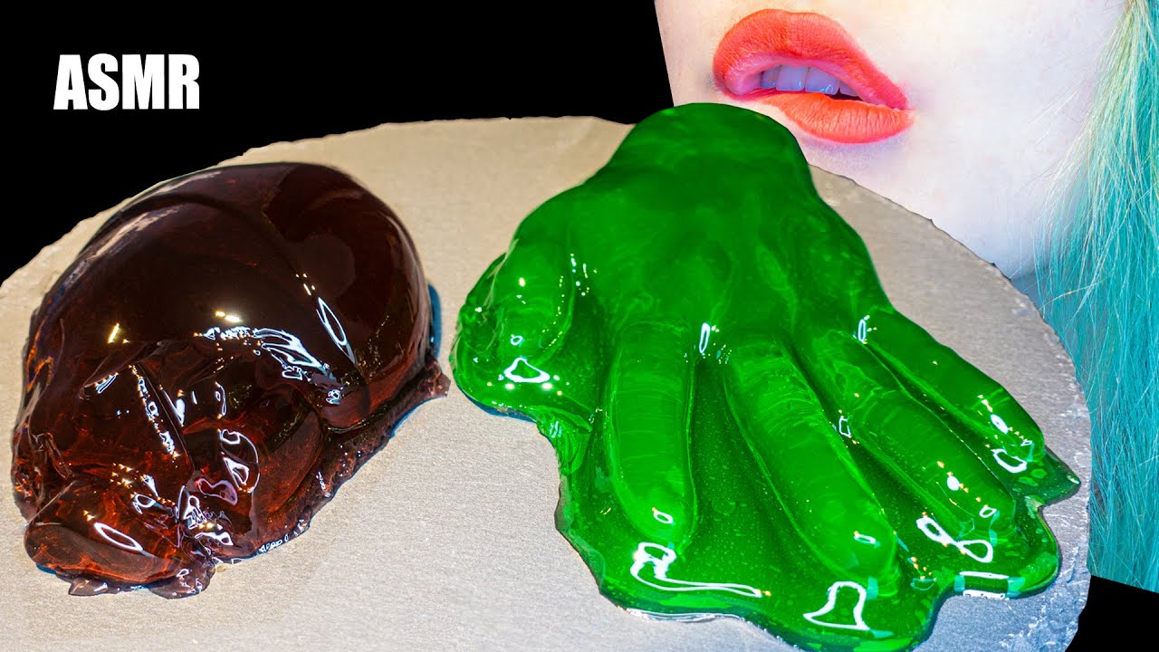 ASMR: SUPER WOBBLY HORSE HEART & GREEN HAND | Creepy Jello Candy 🎃 ~ Relaxing [No Talking|V] 😻