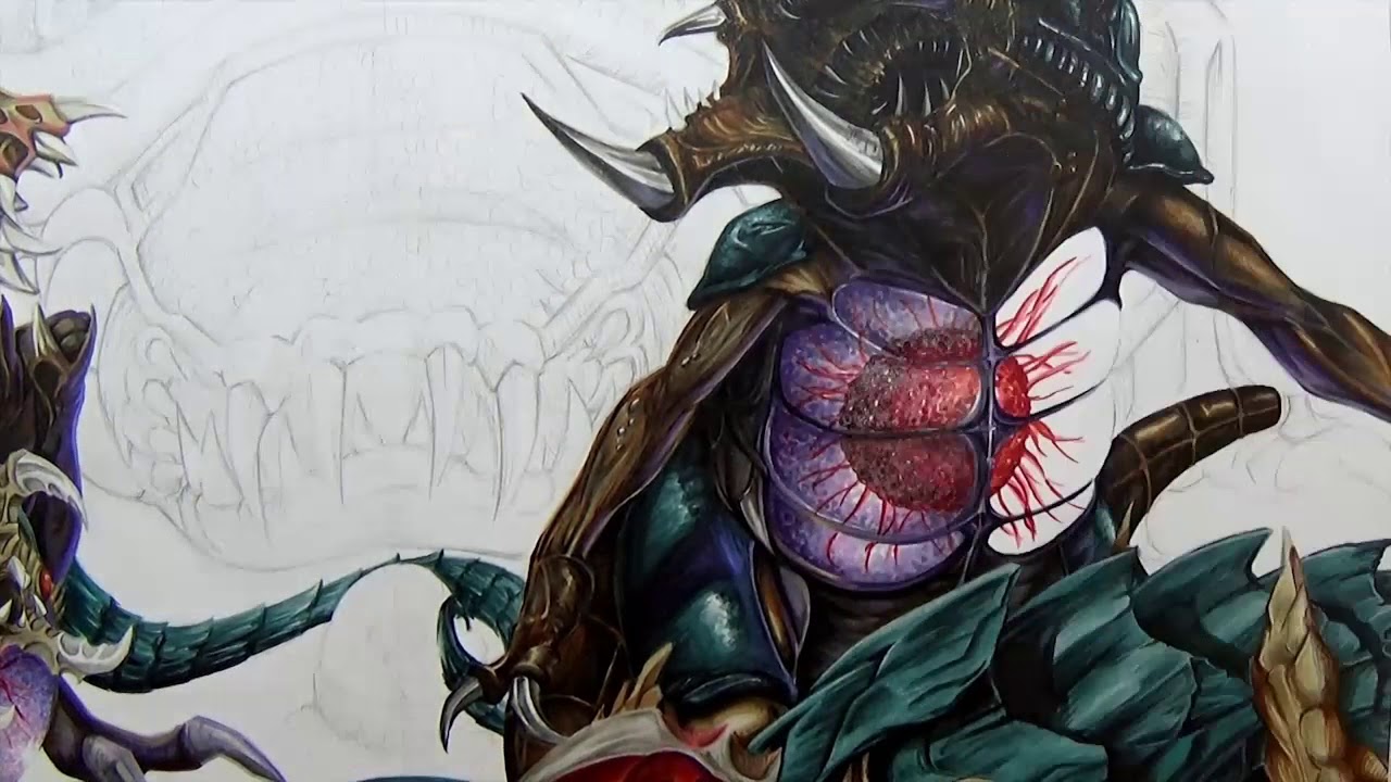 Time Lapse Drawing: The Metroid Evolution from 'Metroid: Samus Returns'