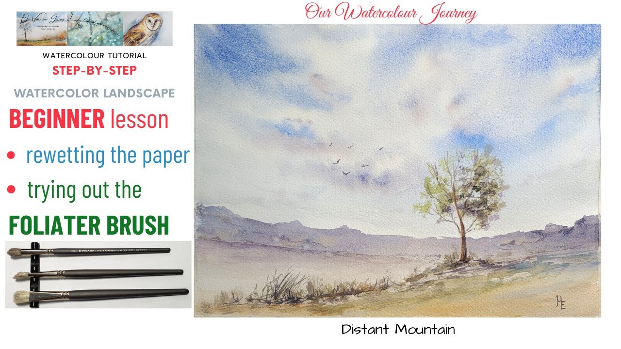 How to paint beautiful skies in watercolor | Pro Arte Stephen Coates Foliater Brush