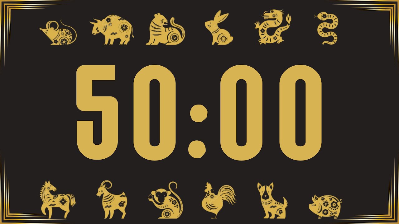 50 Minute Chinese Zodiac Timer (Zodiac Structures tones at end)🎵⏰