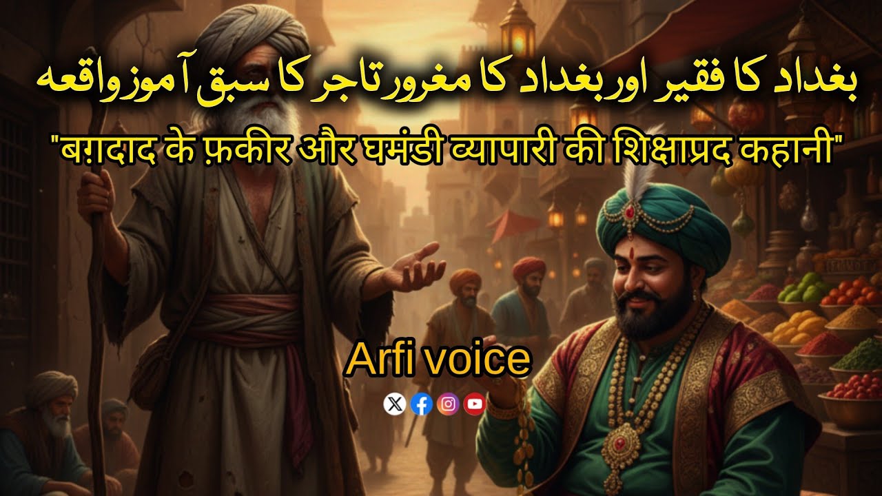 Baghdad ka faqeer or Baghdad ka magrortajir ka sabaq amooz waqiah... Arfivoice 
