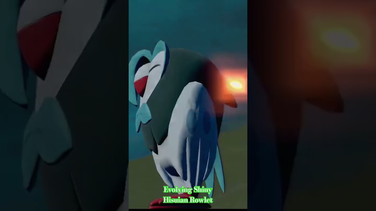 Evolution of Shiny Hisuian Rowlet #shinypokemon #pokemon #gaming #gamingvideos #viralshorts