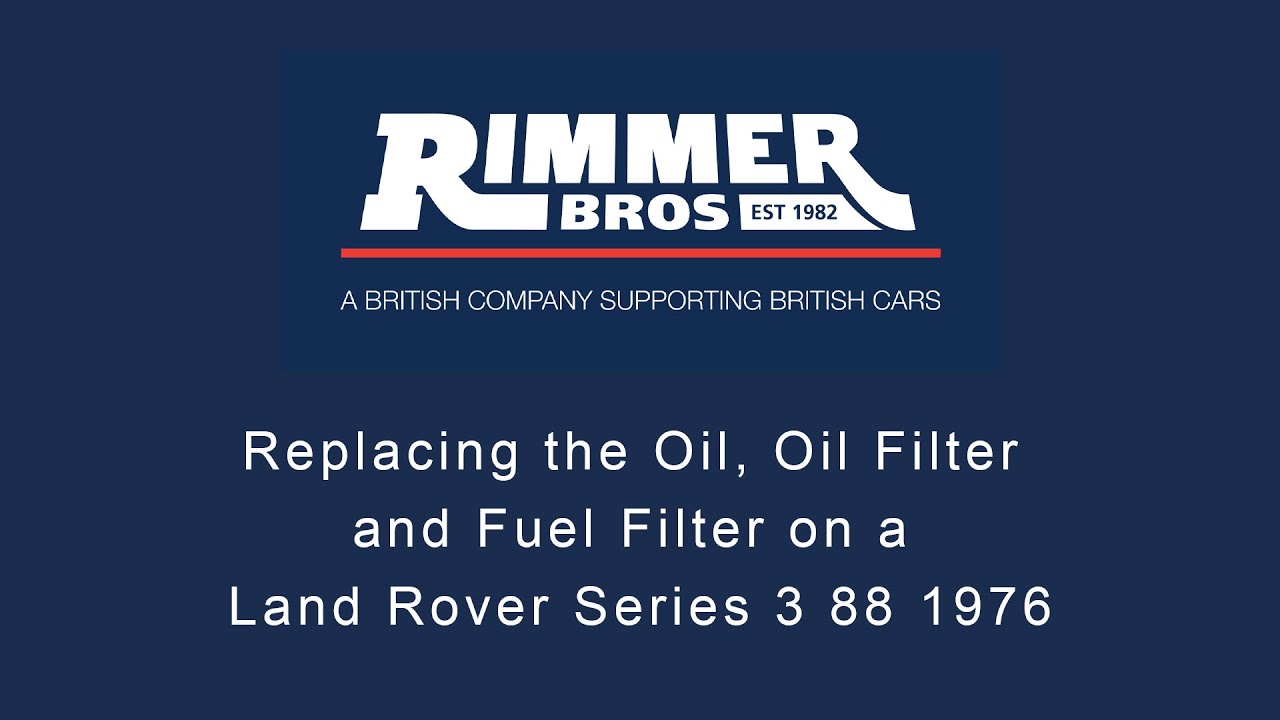 Replacing the Oil, Oil Filter and Fuel Filter on a Land Rover Series 3 88 1976