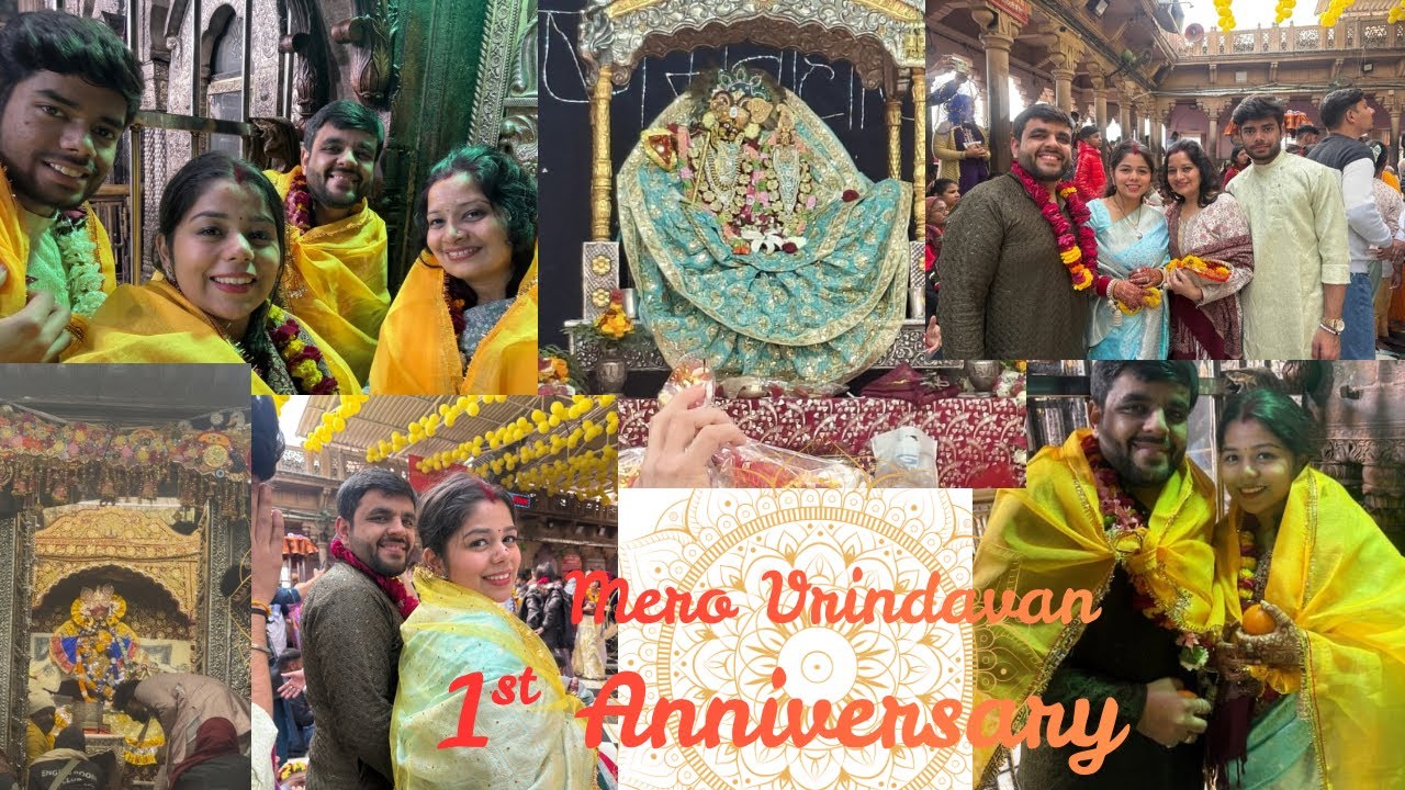 1st Anniversary ❤️ #youtube #celebration #vrindavan #vrindavandham #trending #viral  #subscribe
