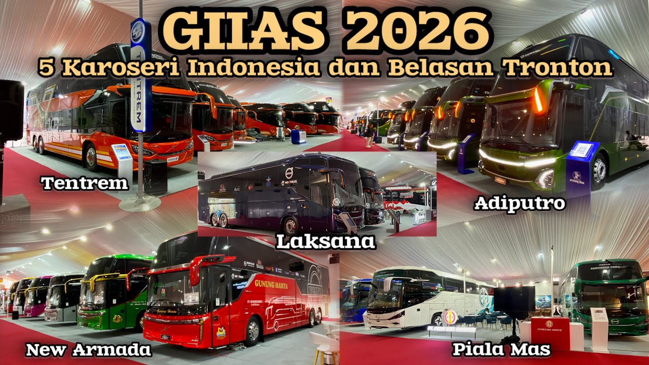 GIIAS 2026‼️Ini Dia 5 Karoseri Belasan Bus Chasis Tronton Yang Dipamerkan Di Gelaran GIIAS 2026😍