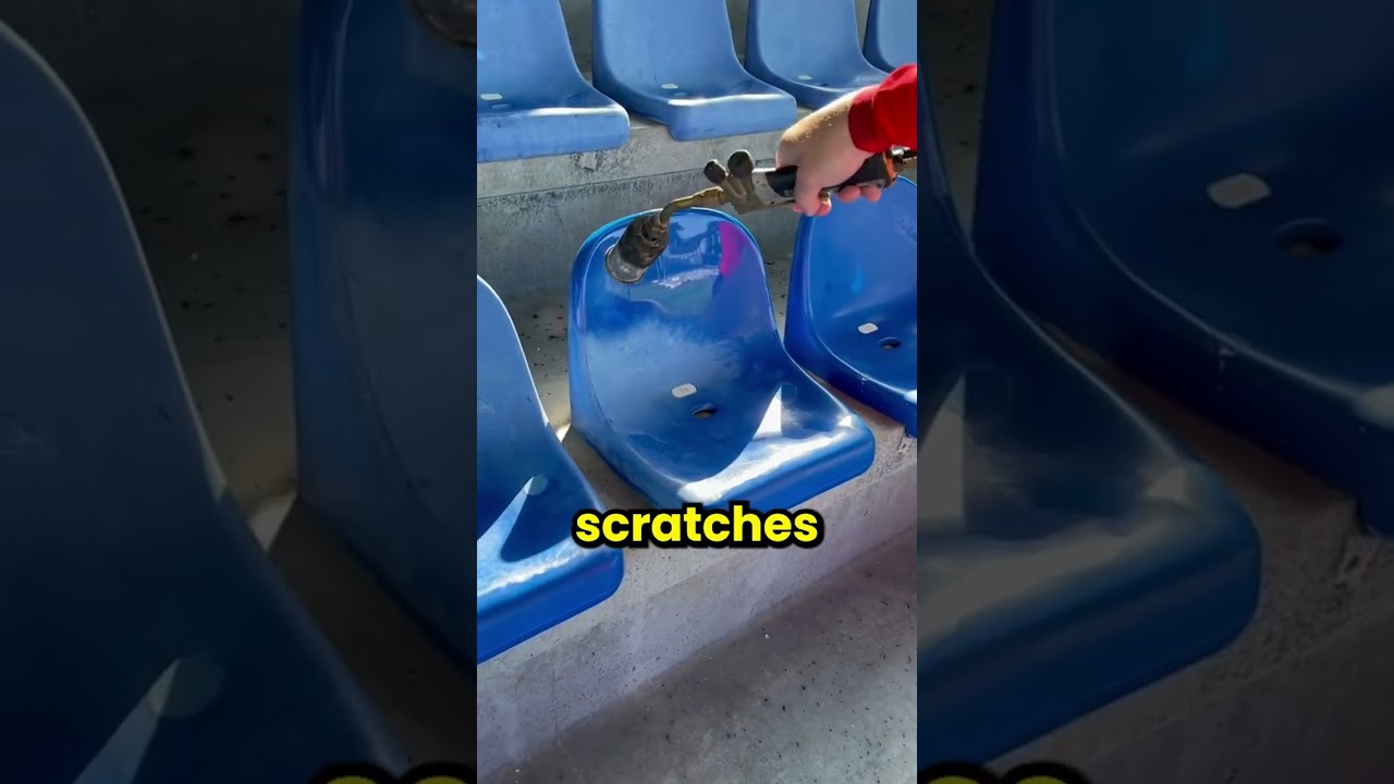 How Stadium Seats Are Cleaned 🏟️