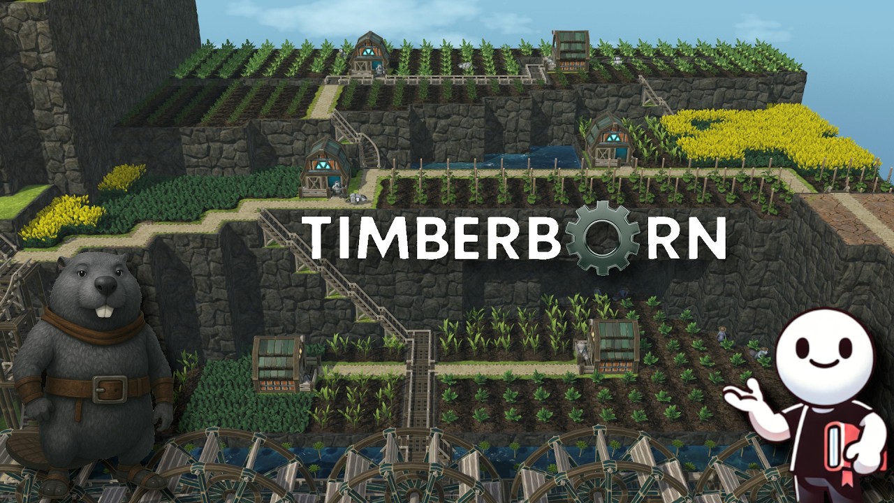 Terraced Farms with Single Water Source | Timberborn v1.0 Hard | Iron Teeth | E20