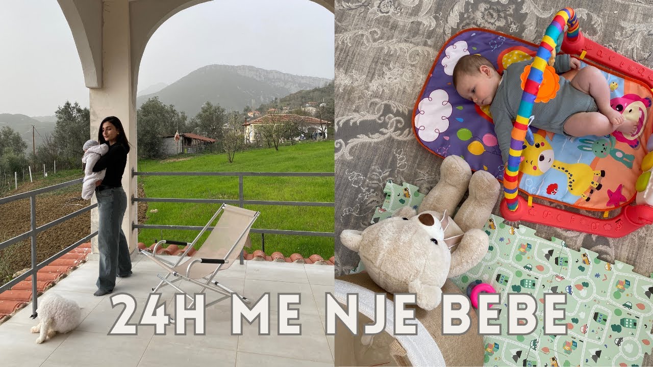 24 H reale me nje bebe 4 muajshe | Jeta me nje bebe | Dremitjet dhe gjidhenjia | Vlog Shqip | Romina