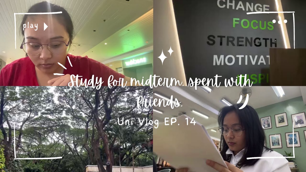 UNI VLOG EP. 13🏫: Study with me, Midterm exam for 1st sem, Haul, and spent time with my friends