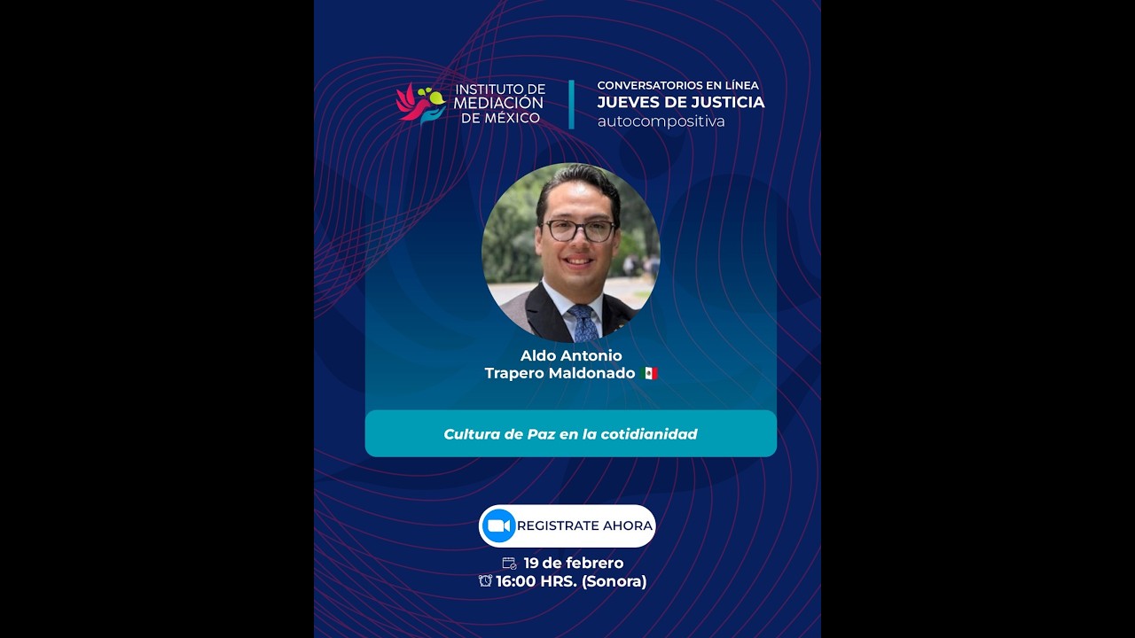Cultura de Paz en la cotidianidad: Aldo Antonio Trapero Maldonado (México)