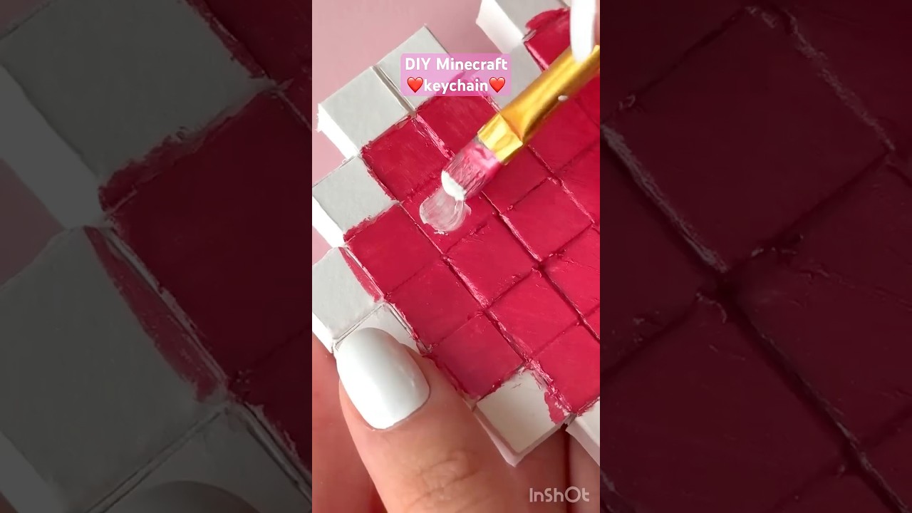 Minecraft heart❤️ keychain idea