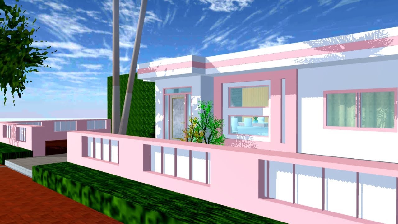 White pink house aesthetic in #sakurashcoolsimulator @PIPIN_LIE