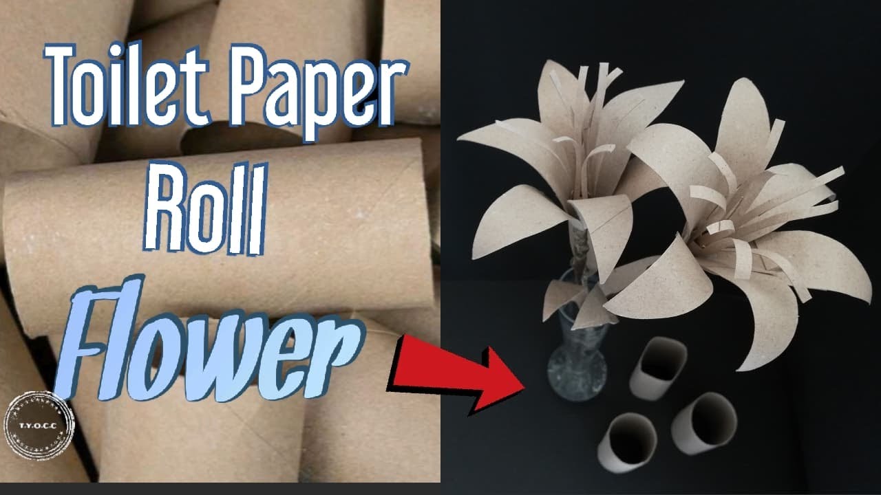 TOILET PAPER/PAPER TOWEL TUBE FLOWER | LILIES | SPRING CRAFTS | ♻️RECYCLING DIY SERIES♻️