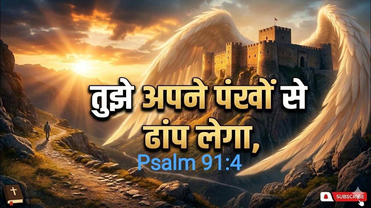 Psalm 91:4 | Aaj Ka Vachan  #बाइबल_वचन #bibleversehindi  #BibleVerseHindi #christianmotivation 