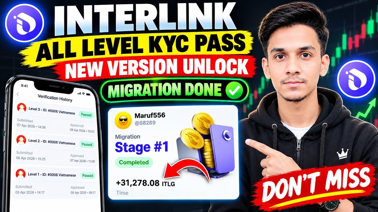 INTERLINK KYC VERIFICATION PASS✅ INTERLINK NETWORK NEW UPDATE V6.0.2🔥INTERLINK ITLG MIGRATION UPDATE