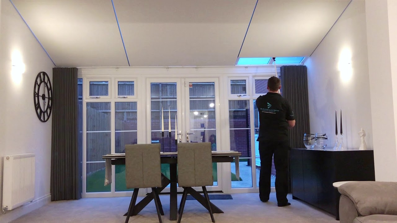 Wave Curtains and Duette Shade Conservatory Roof Blinds