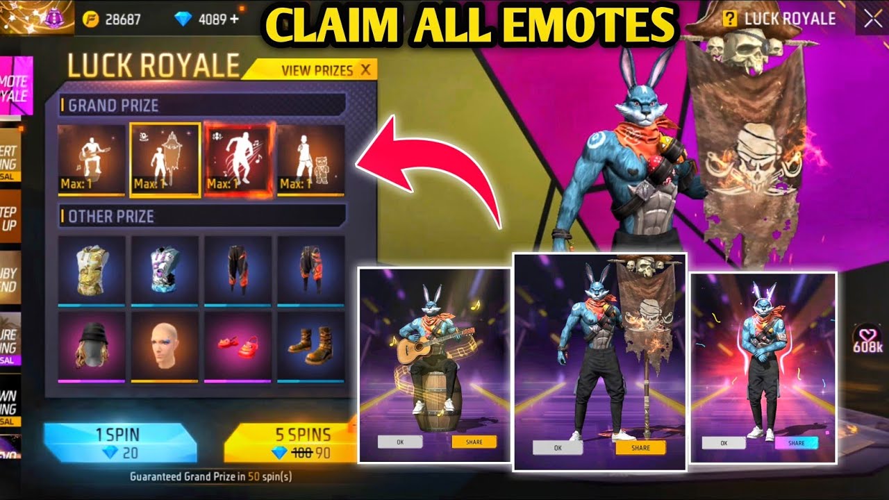 EMOTE ROYALE EVENT FREE FIRE| FREE FIRE NEW EVENT| FF NEW EVENT TODAY| NEW FF EVENT|GARENA FREE FIRE
