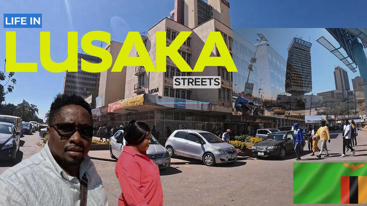 Lusaka  City Walk 🚶‍♂️🇿🇲,Kamwala Market,Street Scenes & Local Businesses🔥