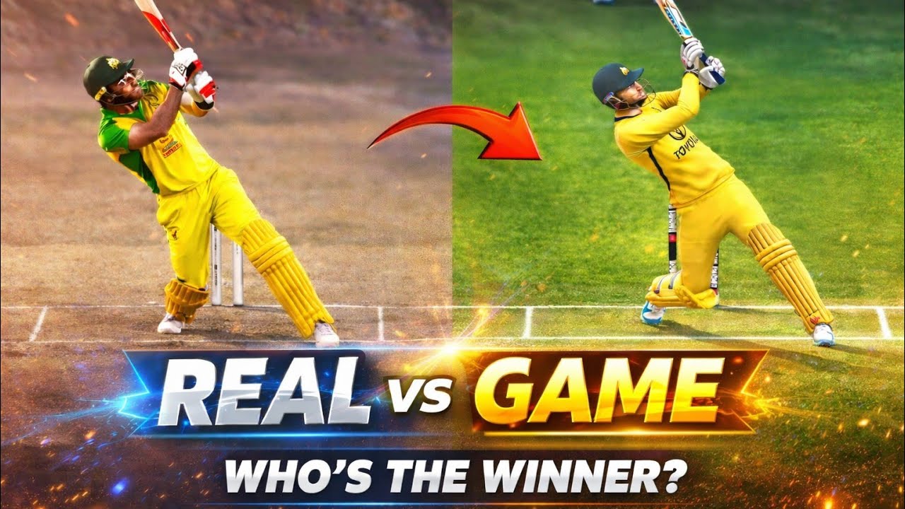 Real cricket™ | Game vs Real shots comparison 