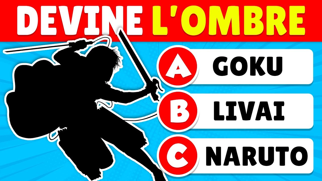 Devine le PERSONNAGE ANIME à partir de sa silhouette 🔥 | 40 personnages à reconnaître 🍜🦊🍥