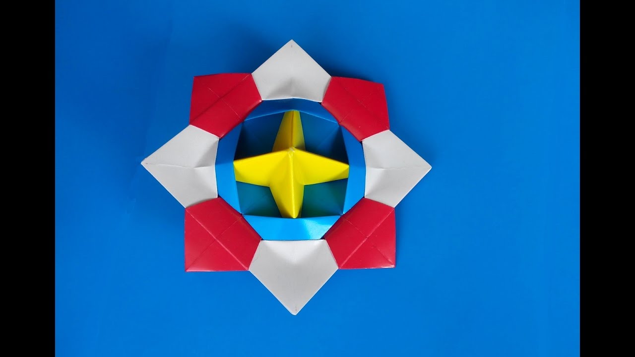 Origami Spinning Top, Волчок оригами,  कागज का शीर्ष,  종이 탑, tapa de papel
