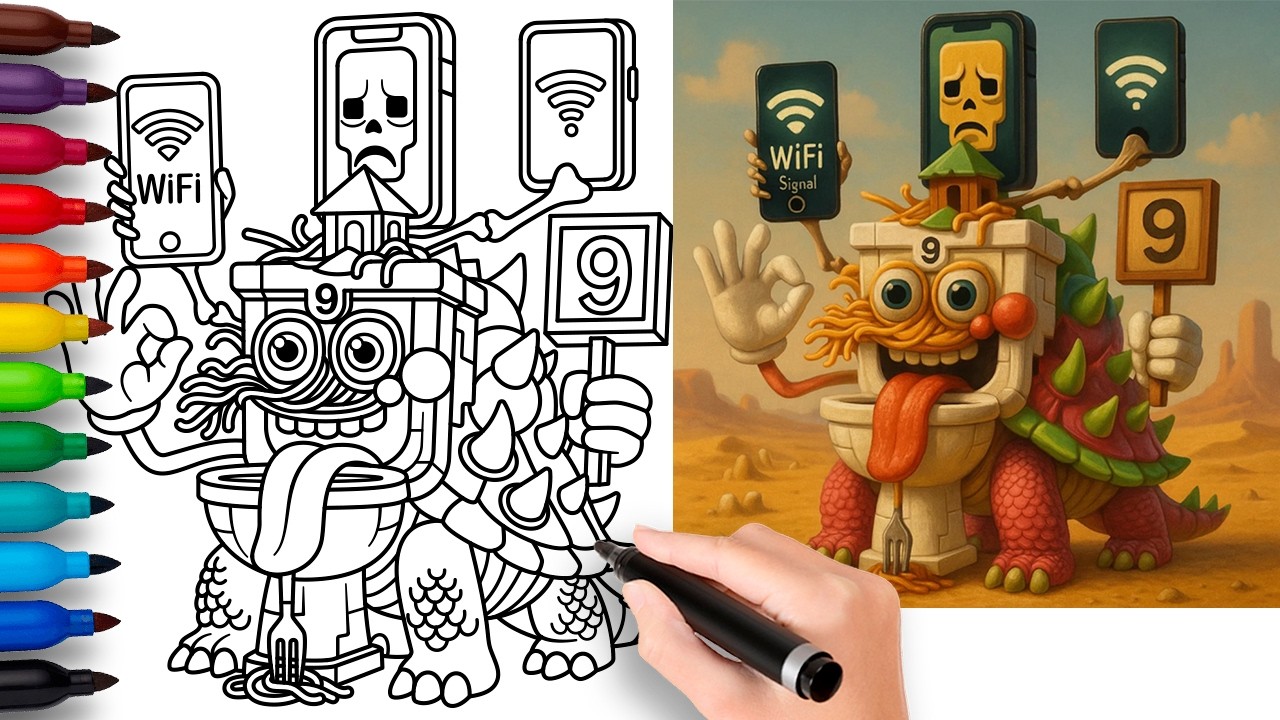 COMO DIBUJAR a LA SECRET COMBINASION | Italian Brainrot Animals - fácil y rápido dibujo