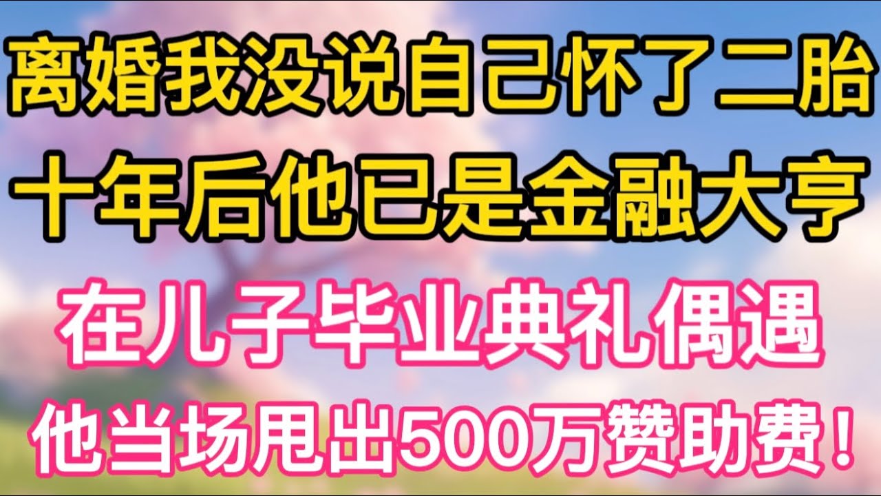 【完結】離婚我沒說自己懷了二胎，十年後他已是金融大亨，在兒子畢業典禮偶遇，他當場甩出500萬贊助費！