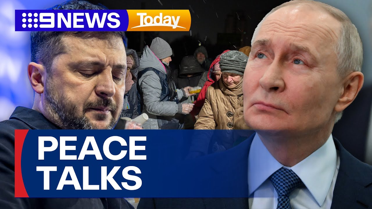 U.S., Ukraine and Russia hold peace talks | 9 News Australia