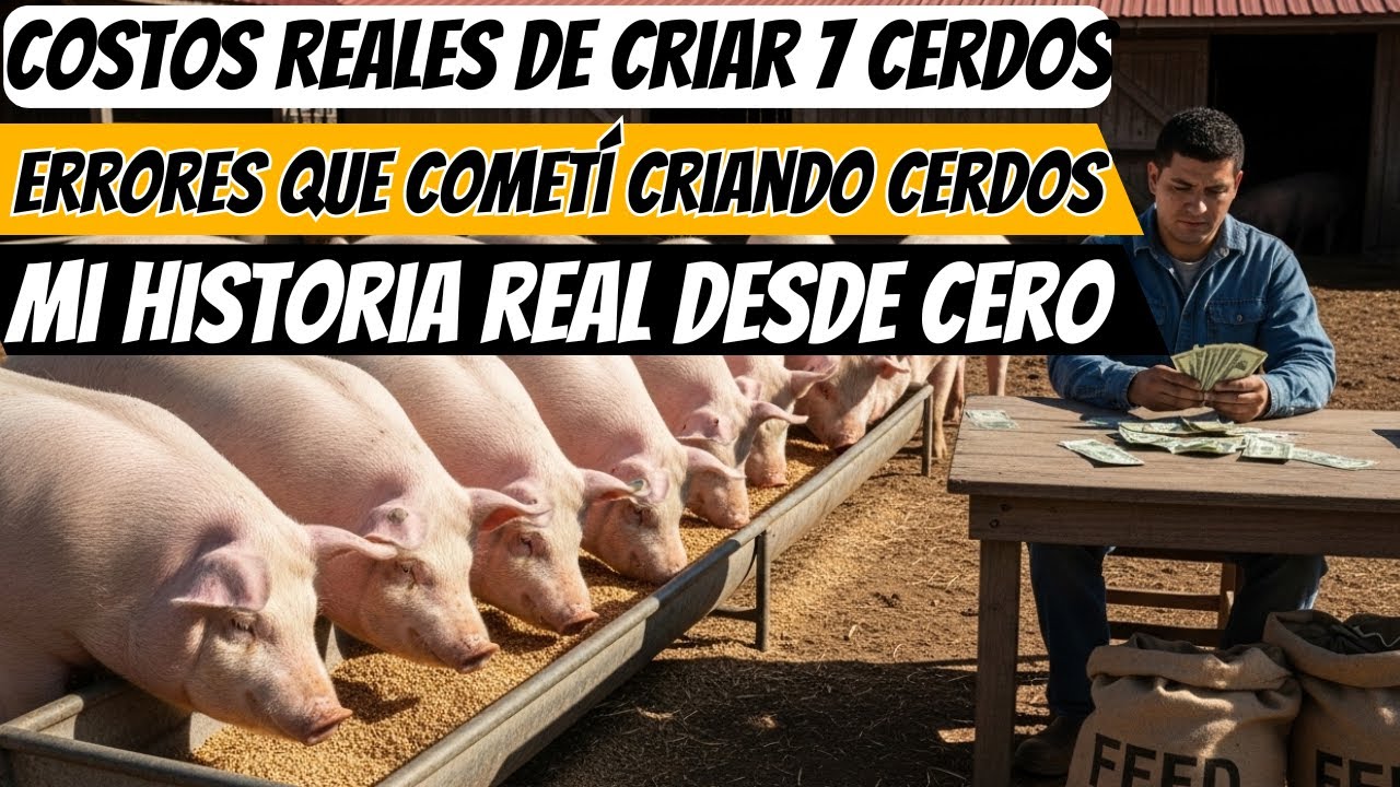 Costos REALES de criar 7 cerdos  la verdad antes de invertir un solo peso mi historia real