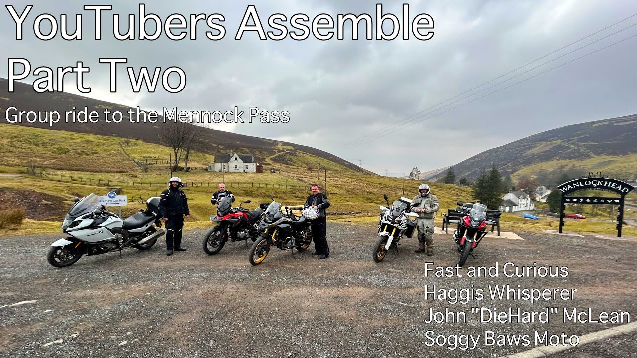 5 Scottish vloggers, on bikes. Part 2 @johndiehardmclean23 @strachanadventures @soggybawsmoto