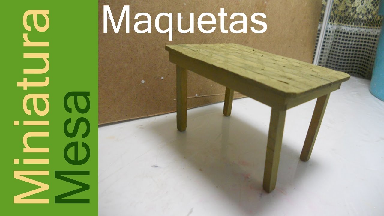 Como hacer Una Mesita MINIATURA para Maquetas How to Make a Miniature Table for models Tutorial Iner