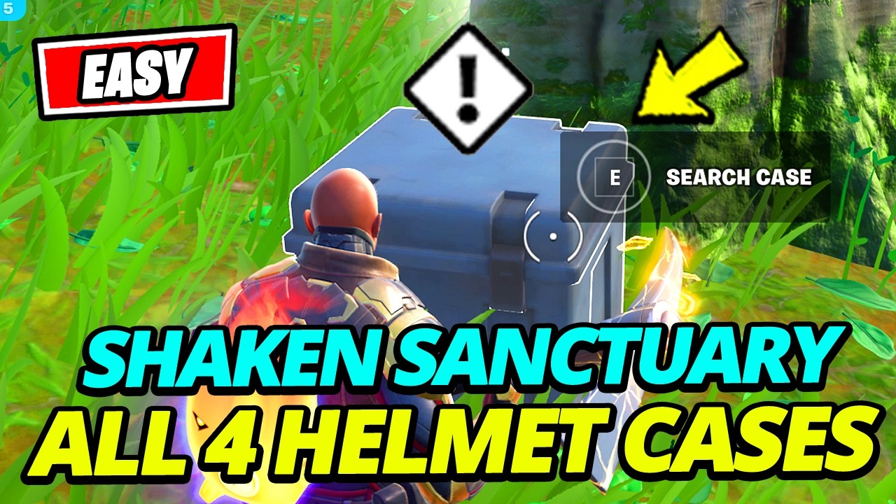 How to EASILY Search Cases to Find the Missing Helmet (SHAKEN SANCTUARY LOCATIONS) - Fortnite Quest