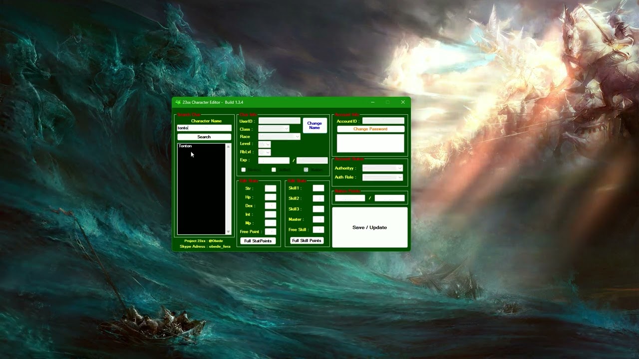 Character Editor - Updated, Clan Bank Editor - Vip Inn Editor...Nice :D