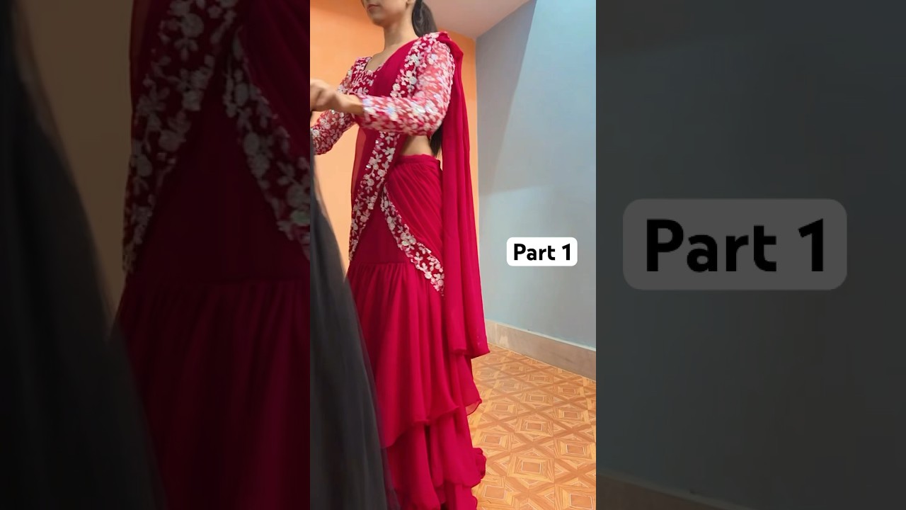 Readytowear saree DM 💕#lehengastylesaree #engagementoutfit #rufflesaree #frillsaree #dreamyboutique