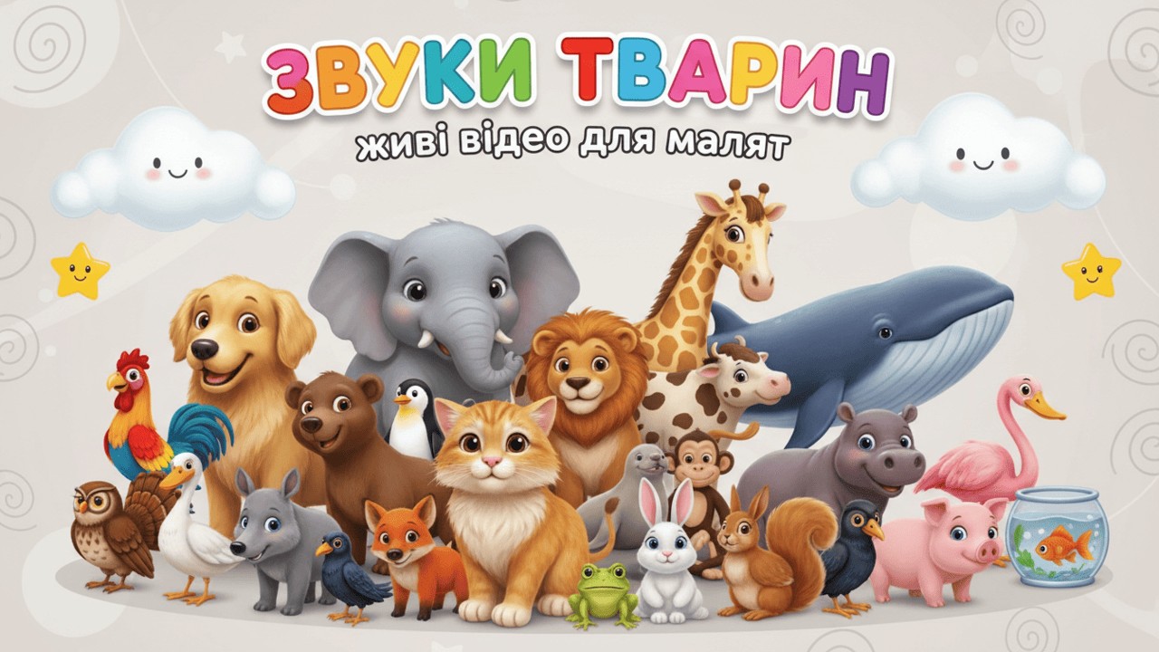 Звуки Тварин — ЖИВІ ВІДЕО Тварин для Малят — Пізнавальне Відео — MooMooLand