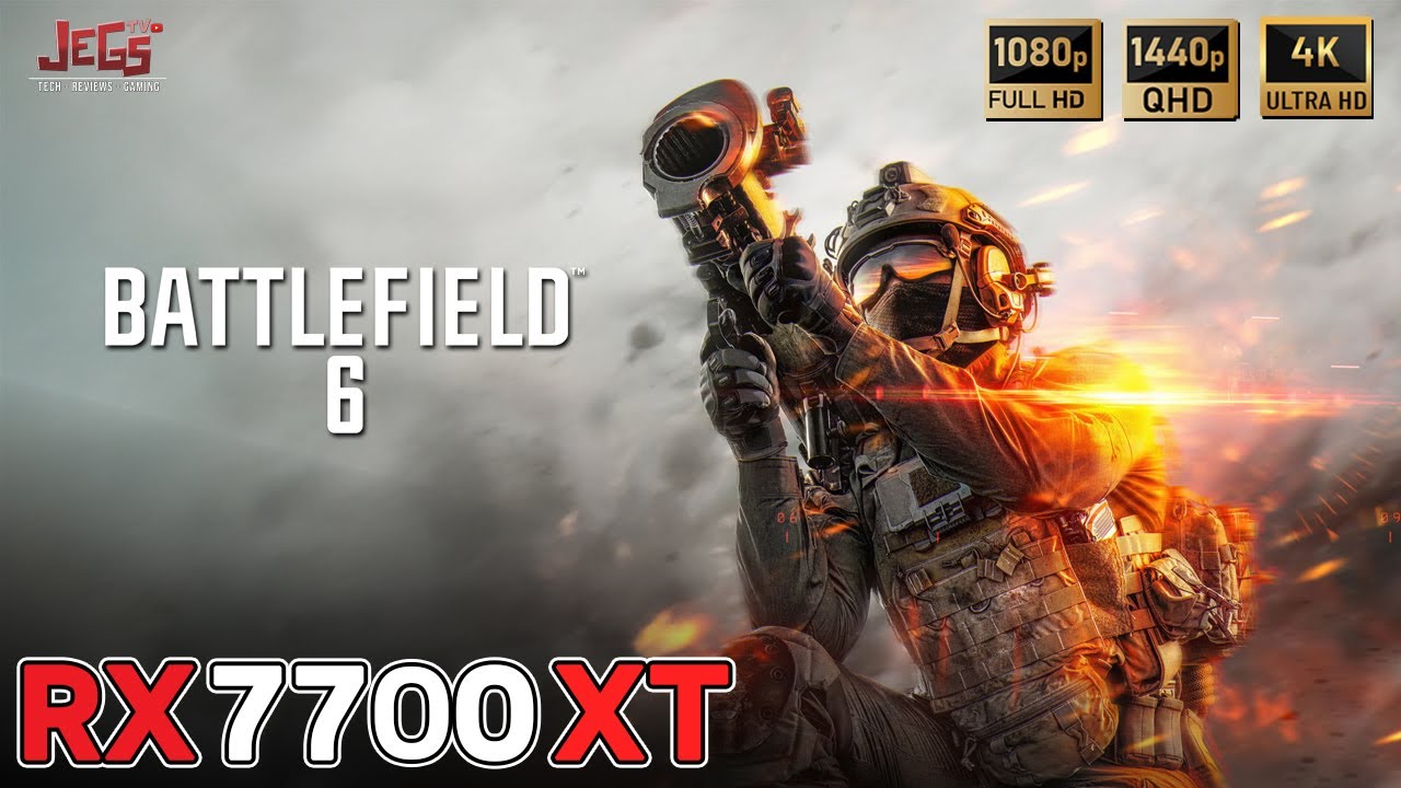 Battlefield 6 | RX 7700 XT x R7 7800X3D | FHD, QHD, 4K benchmarks