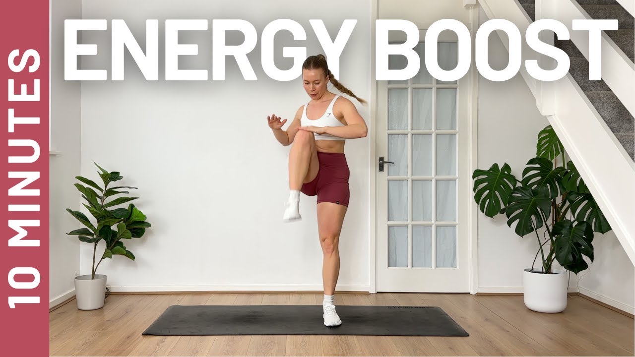 DAY 3 Feel Good HIIT - 10MIN ENERGY BOOST WORKOUT - All Standing, Full Body HIIT
